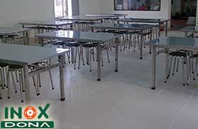 Bộ bàn ghế Inox 01