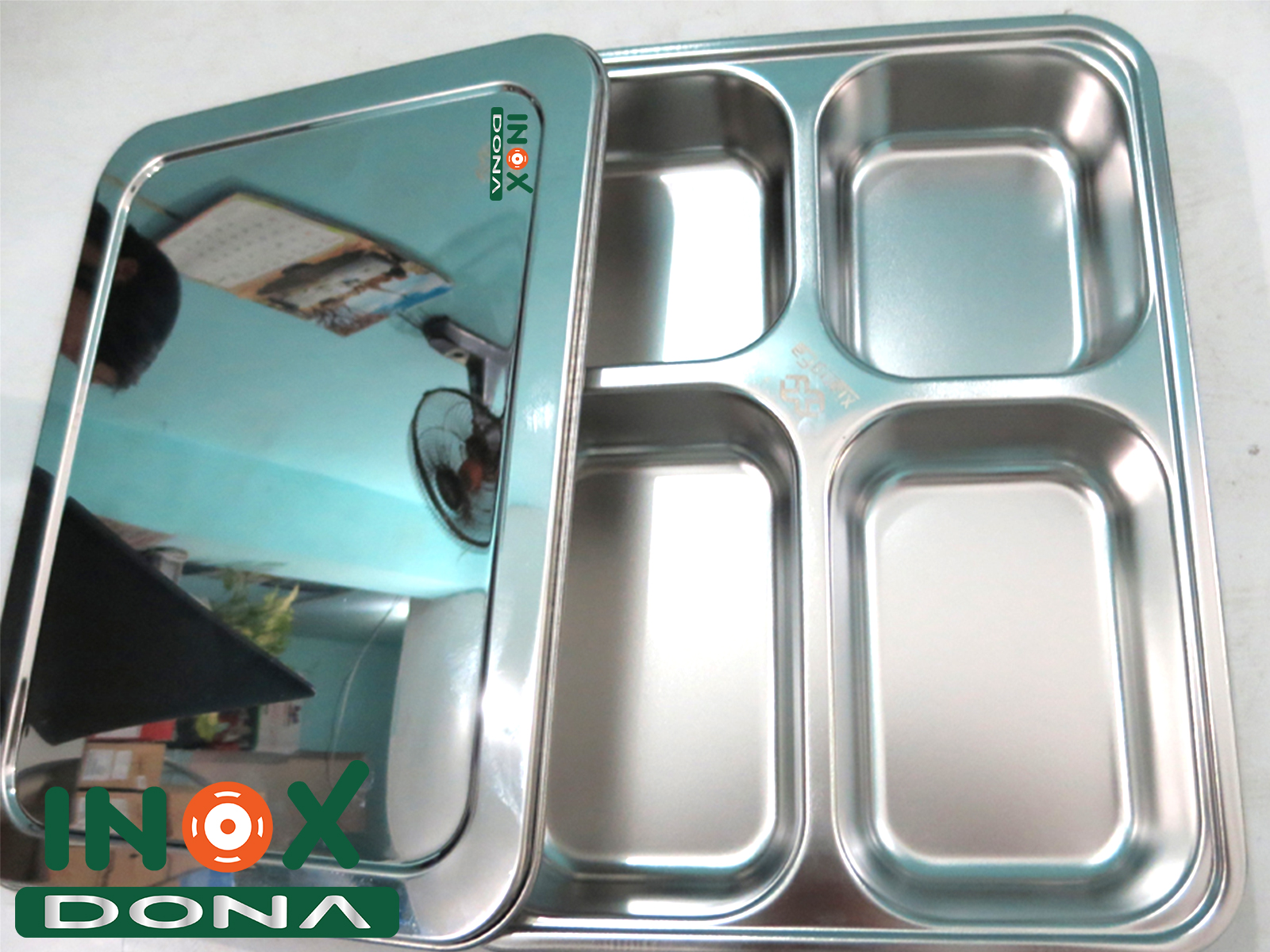 Khay cơm inox 01