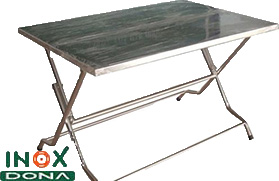 Bàn inox chữ nhật 02